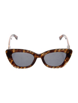Fendi Zucca FF Logo Cat-Eye Sunglasses