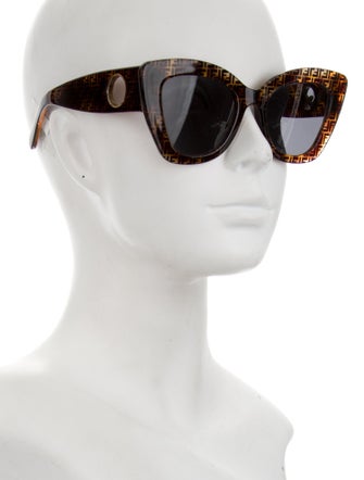 Fendi Zucca FF Logo Cat-Eye Sunglasses