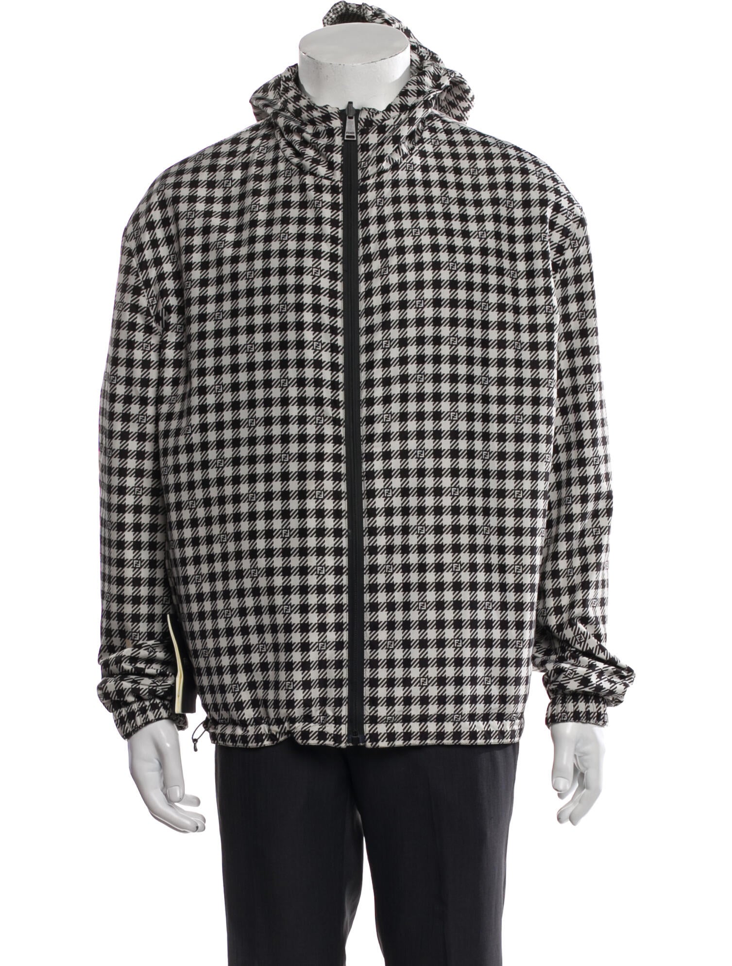 Fendi Plaid Print Windbreaker w/ Tags