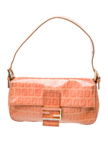 Fendi Handle Bags Zucchino FF Baguette Vintage