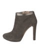 Fendi Suede Leather Trim Embellishment Boots