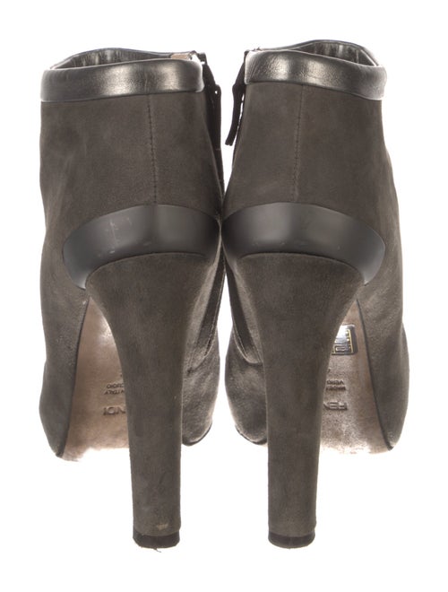 Fendi Suede Leather Trim Embellishment Boots