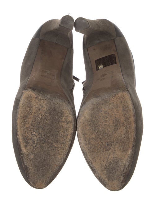 Fendi Suede Leather Trim Embellishment Boots