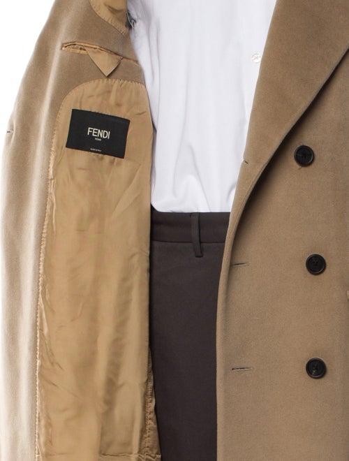 Fendi Zucca FF Logo Wool Trench Coat