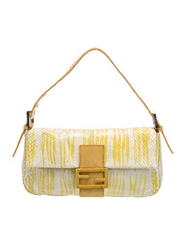 Fendi Shoulder Bags Python Baguette Vintage