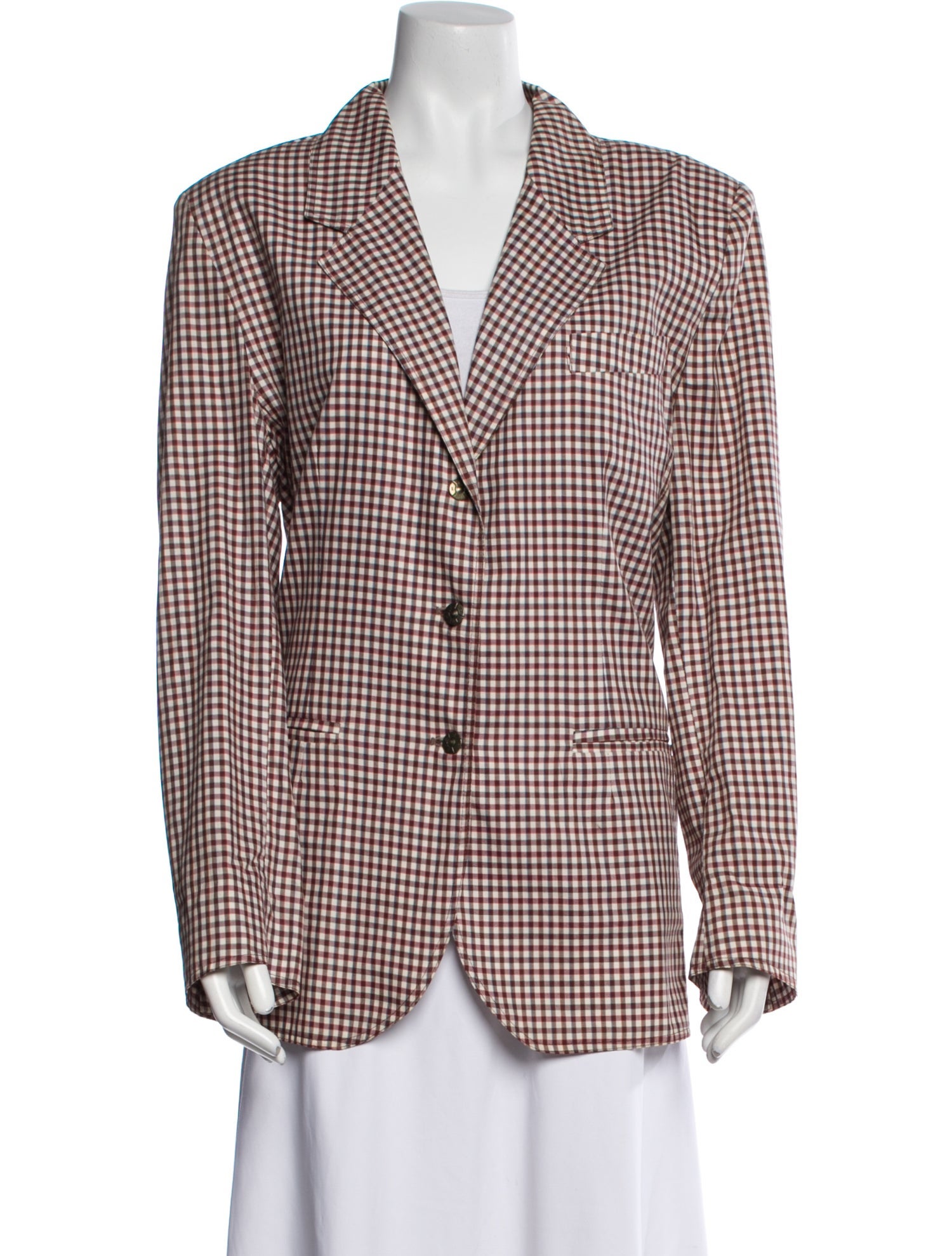 Fendi Plaid Print Blazer