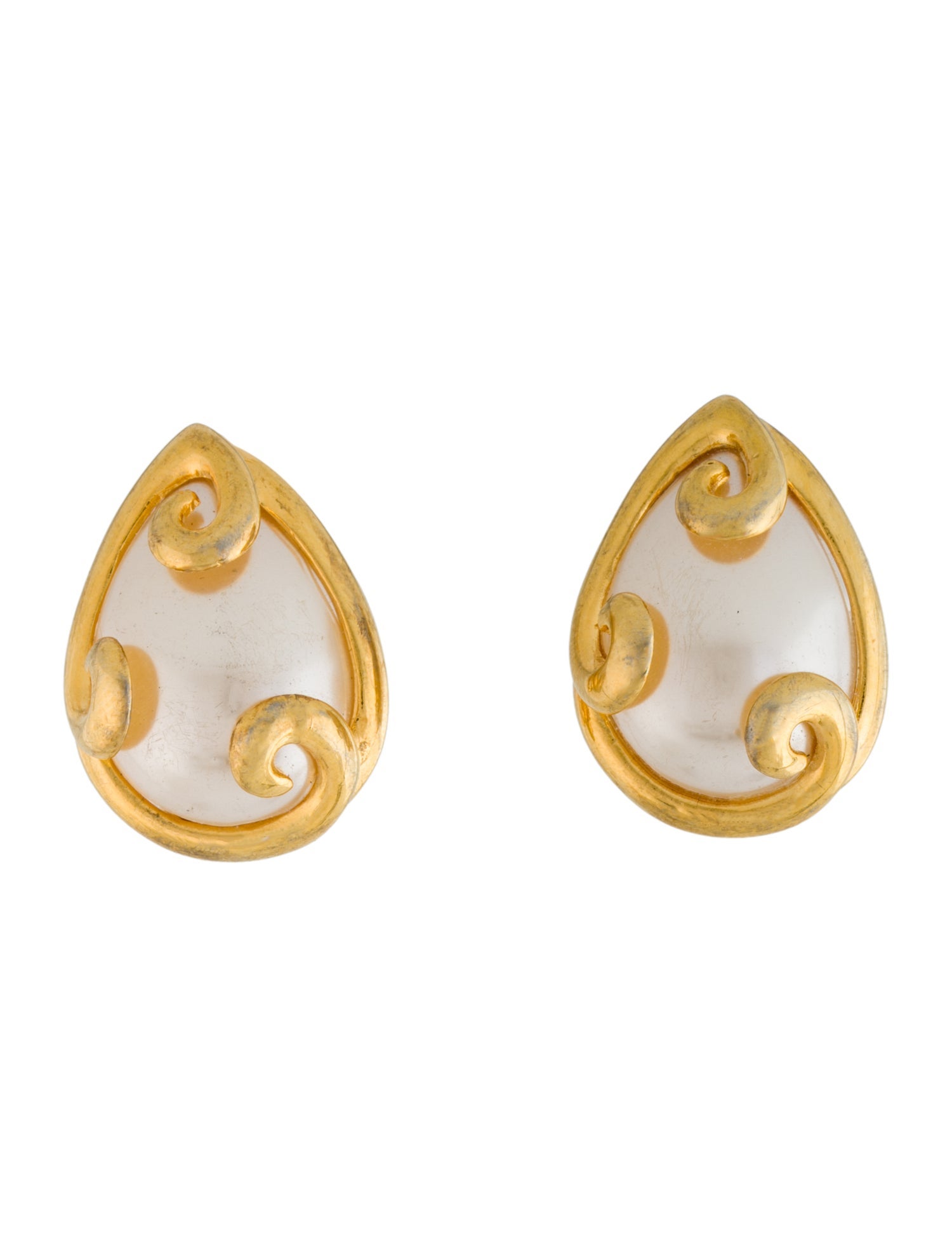 Fendi Vintage Faux Pearl Clip-On Earrings