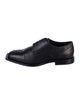 Fendi Leather Embroidered Accent Derby Shoes