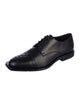 Fendi Leather Embroidered Accent Derby Shoes