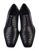Fendi Leather Embroidered Accent Derby Shoes