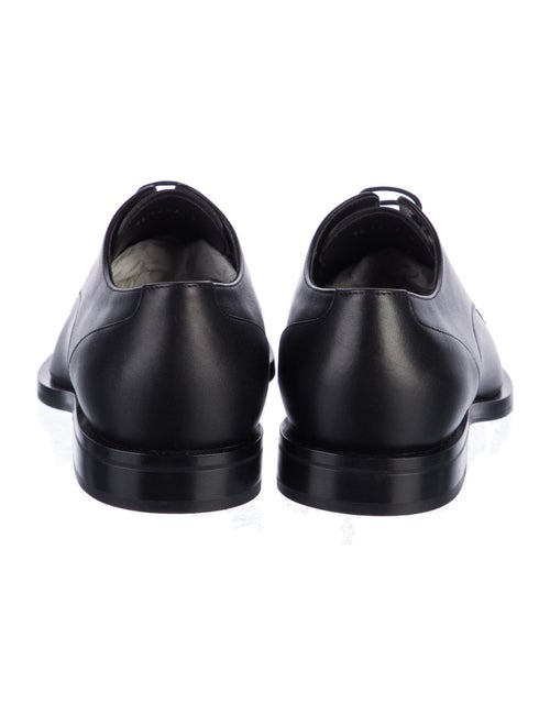 Fendi Leather Embroidered Accent Derby Shoes