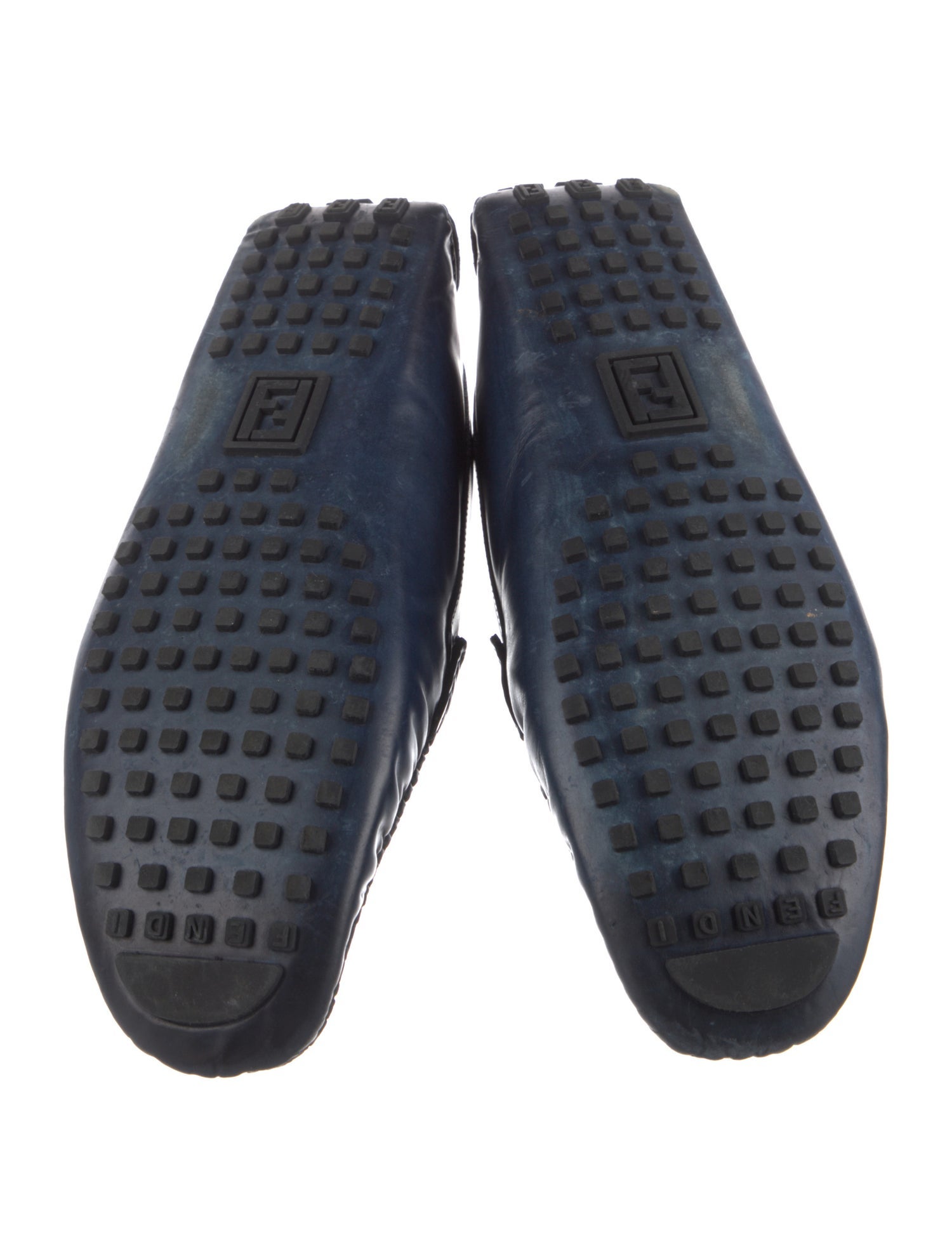 Fendi Leather Colorblock Pattern Drivers