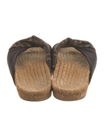 Fendi Zucca FF Logo Satin Espadrilles