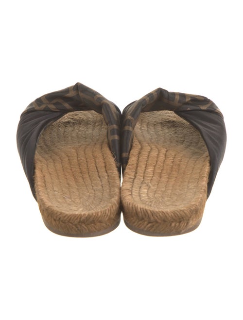 Fendi Zucca FF Logo Satin Espadrilles