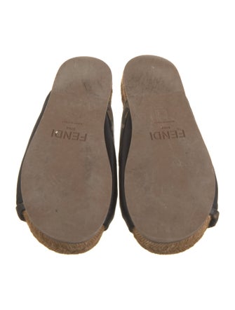 Fendi Zucca FF Logo Satin Espadrilles