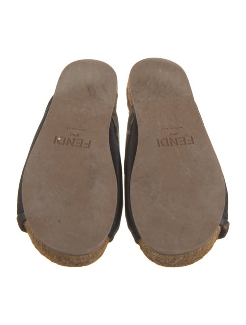 Fendi Zucca FF Logo Satin Espadrilles