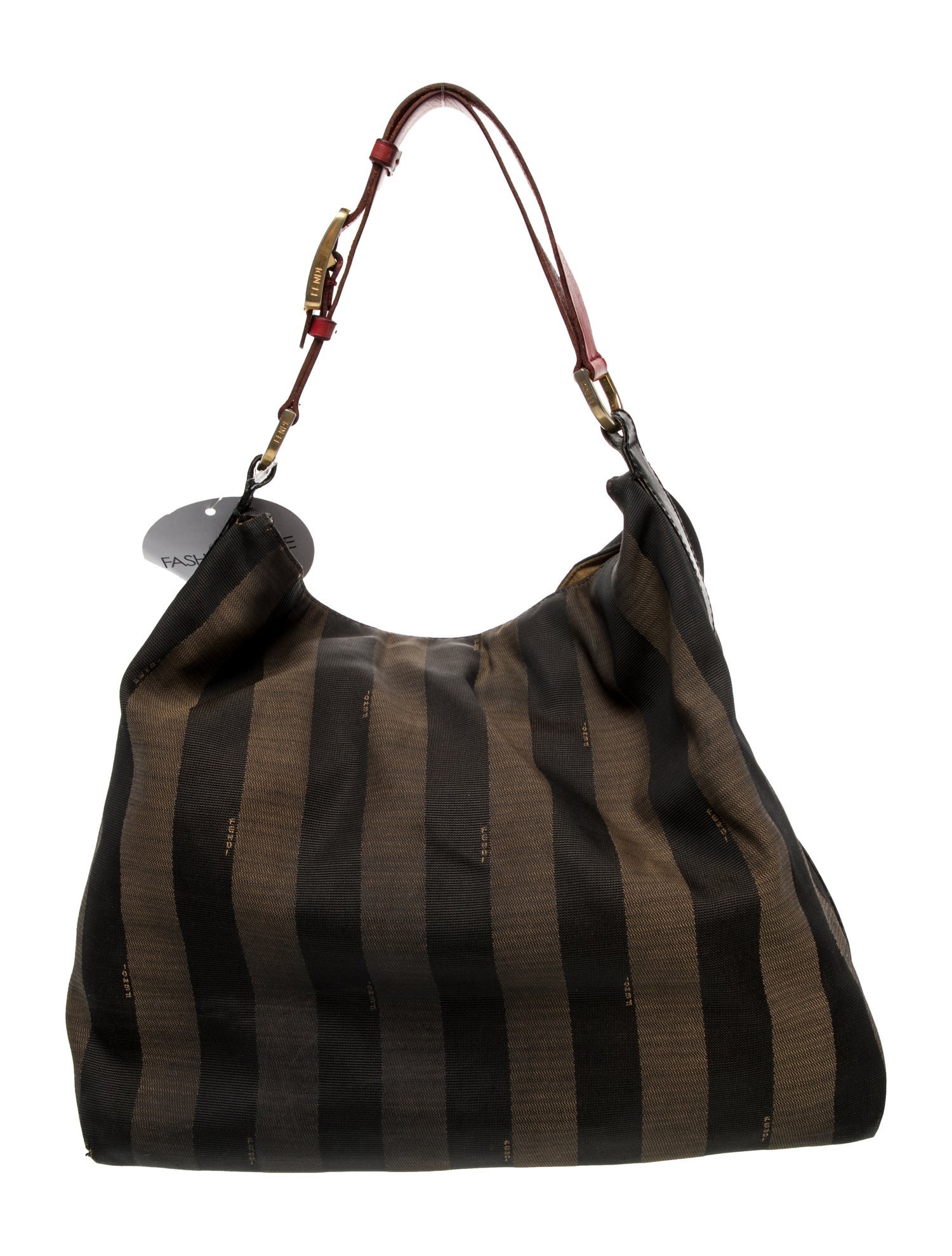 Fendi Pequin Shoulder Bag Vintage