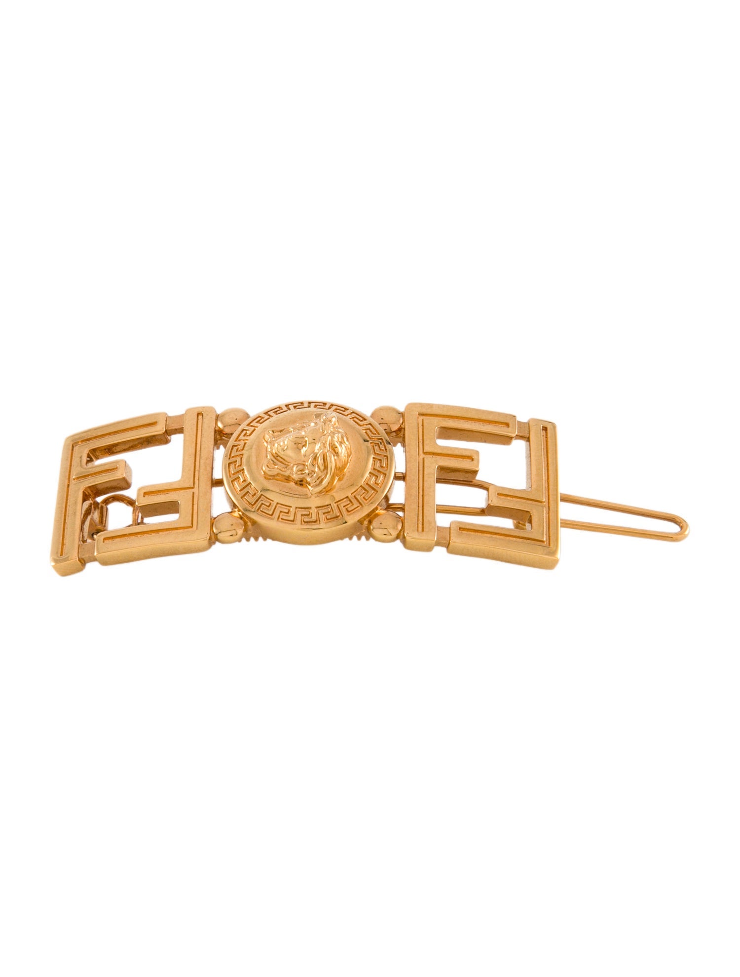 Fendi Gold Tone Hair Clip