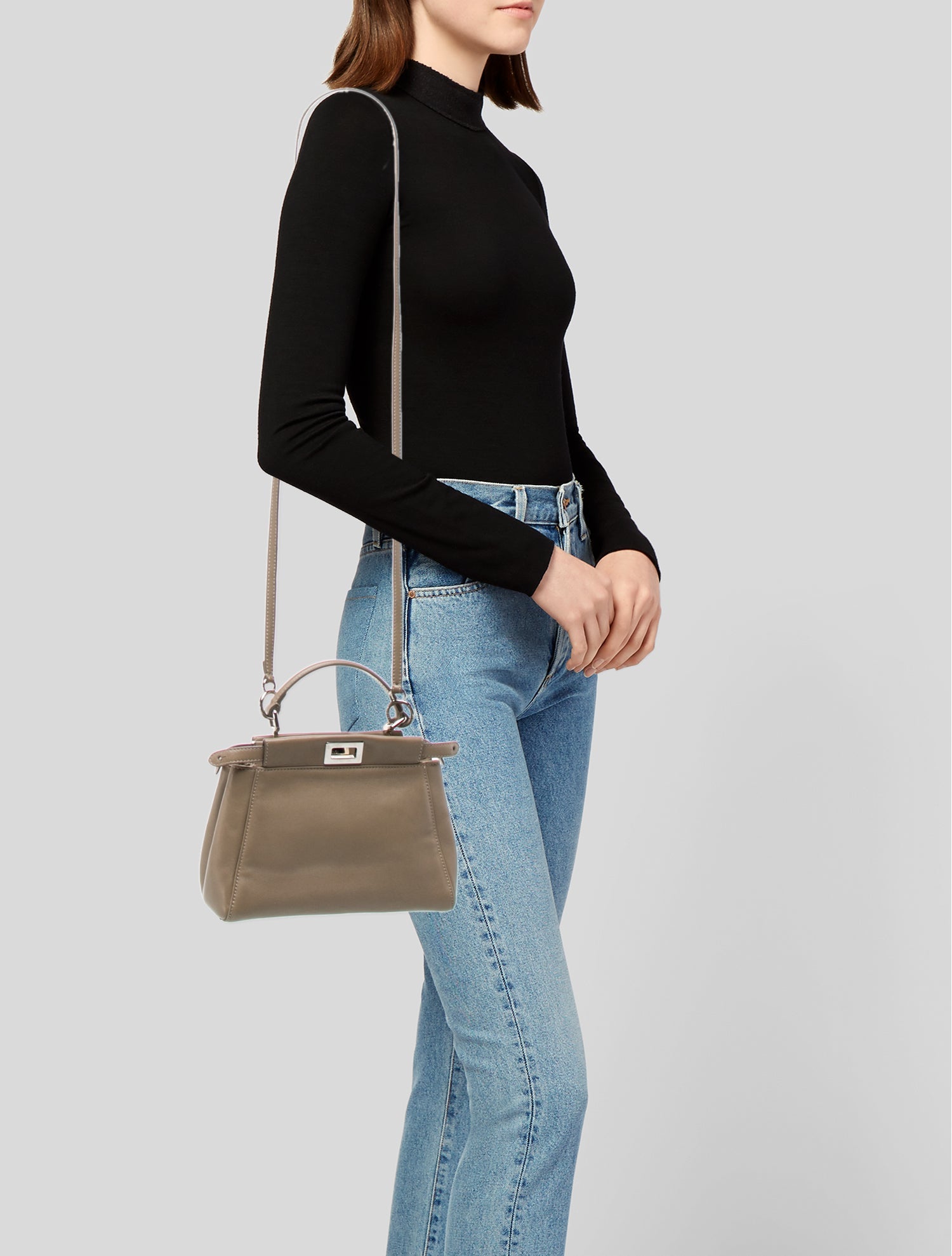 Fendi Leather Peekaboo Mini