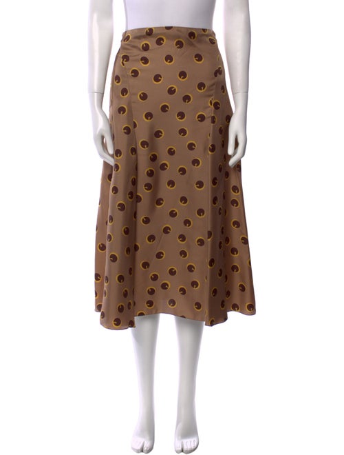 Fendi Silk Midi Length Skirt