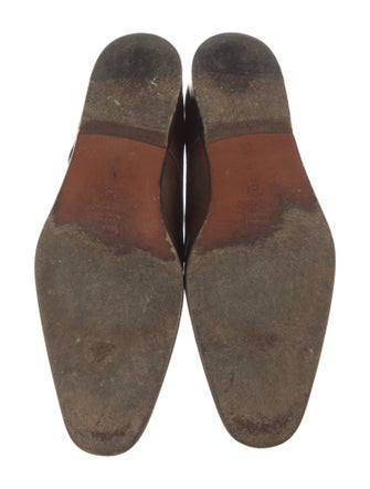 Fendi Leather Beaded Accents Oxfords