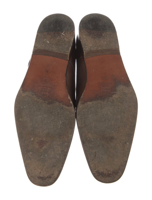 Fendi Leather Beaded Accents Oxfords