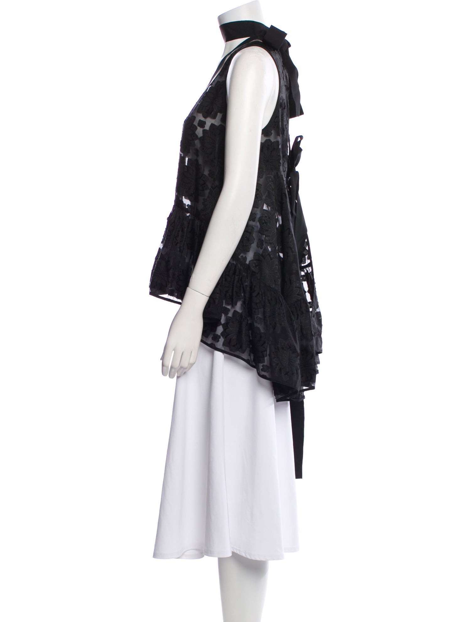 Fendi Mock Neck Sleeveless Top