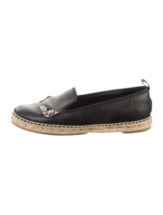 Fendi Monsters Motif Leather Espadrilles