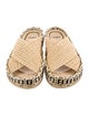 Fendi Zucca FF Logo Straw Espadrilles