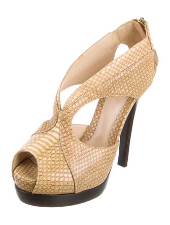 Fendi Python Animal Print Pumps