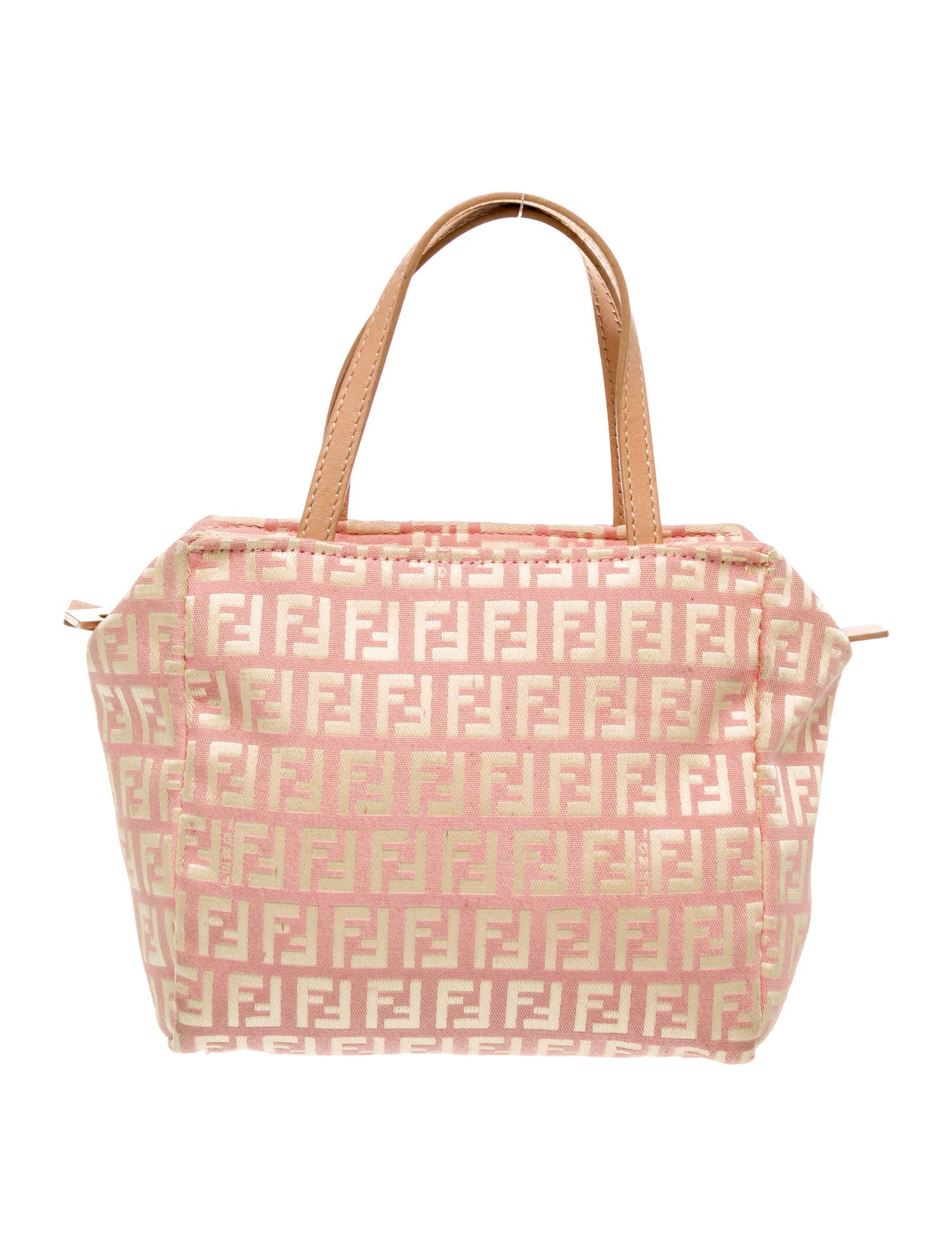 Fendi Zucchino FF Top Handle Bag Mini Vintage