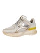 Fendi Leather Colorblock Pattern Sneakers