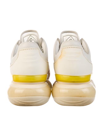 Fendi Leather Colorblock Pattern Sneakers