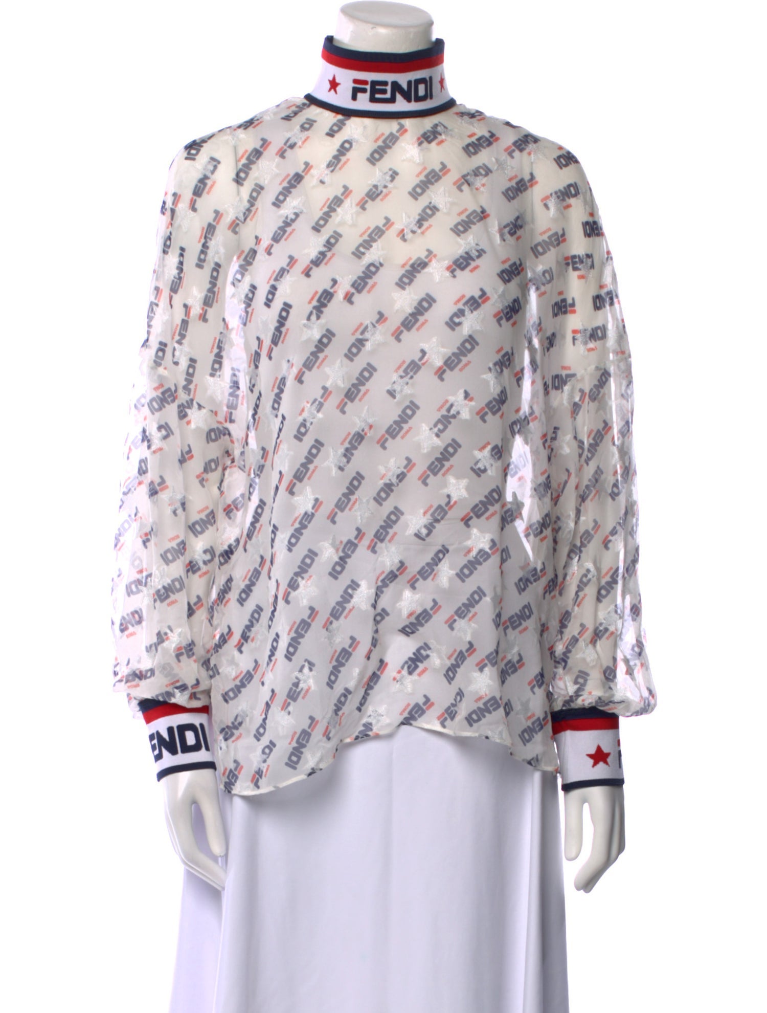 Fendi Silk Printed Blouse