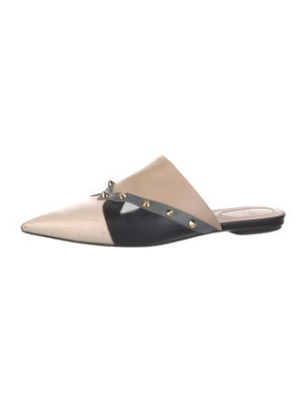 Fendi Monsters Motif Leather Mules