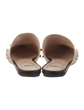 Fendi Monsters Motif Leather Mules