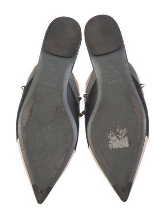 Fendi Monsters Motif Leather Mules