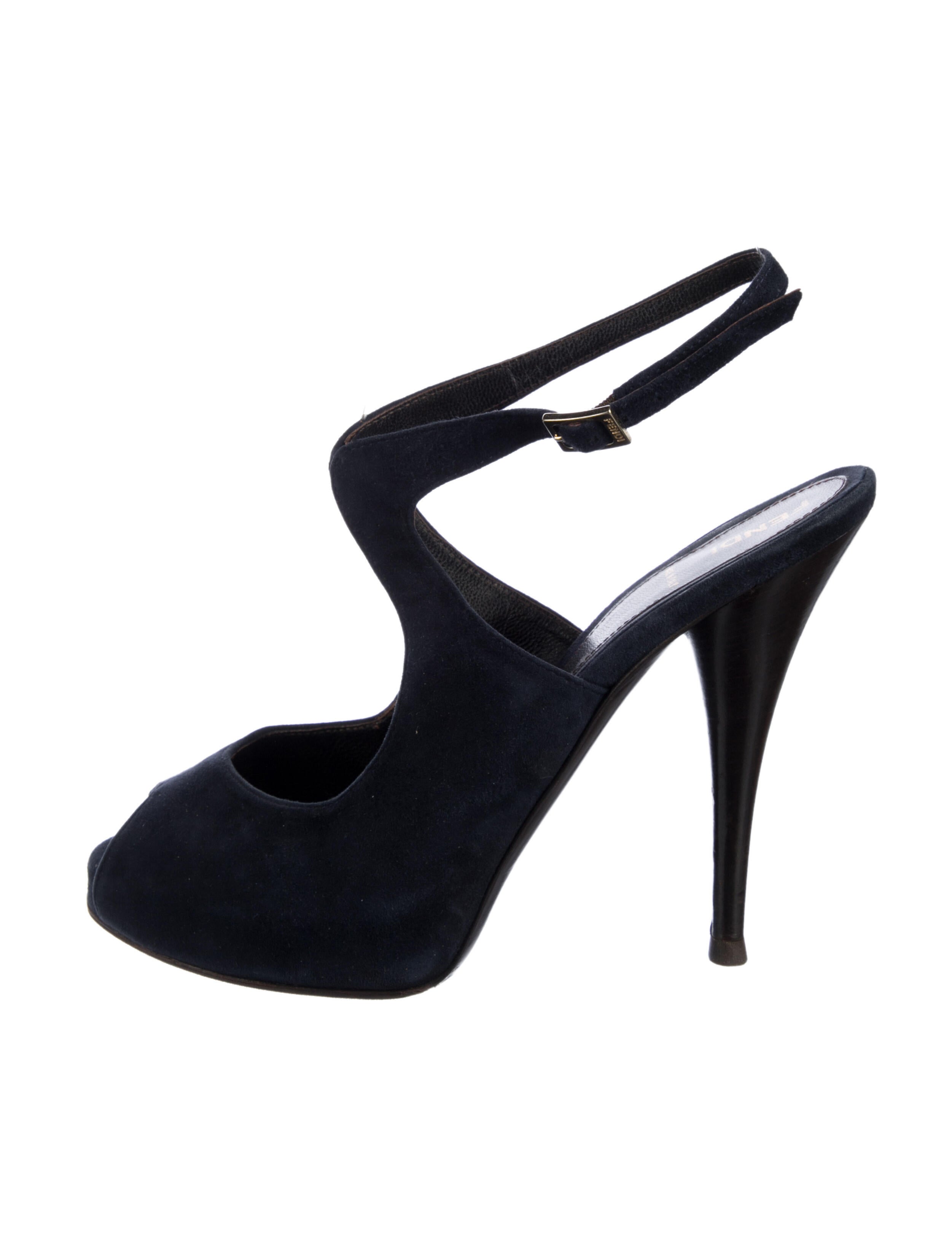 Fendi Suede Slingback Pumps