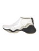 Fendi Patent Leather Colorblock Pattern Chunky Sneakers