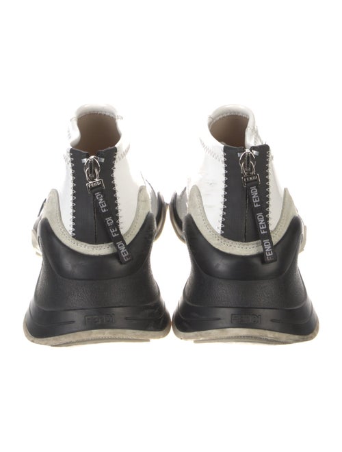Fendi Patent Leather Colorblock Pattern Chunky Sneakers
