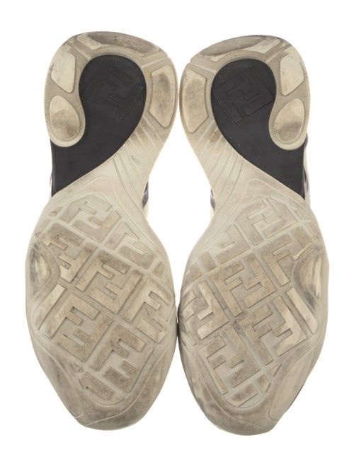 Fendi Patent Leather Colorblock Pattern Chunky Sneakers