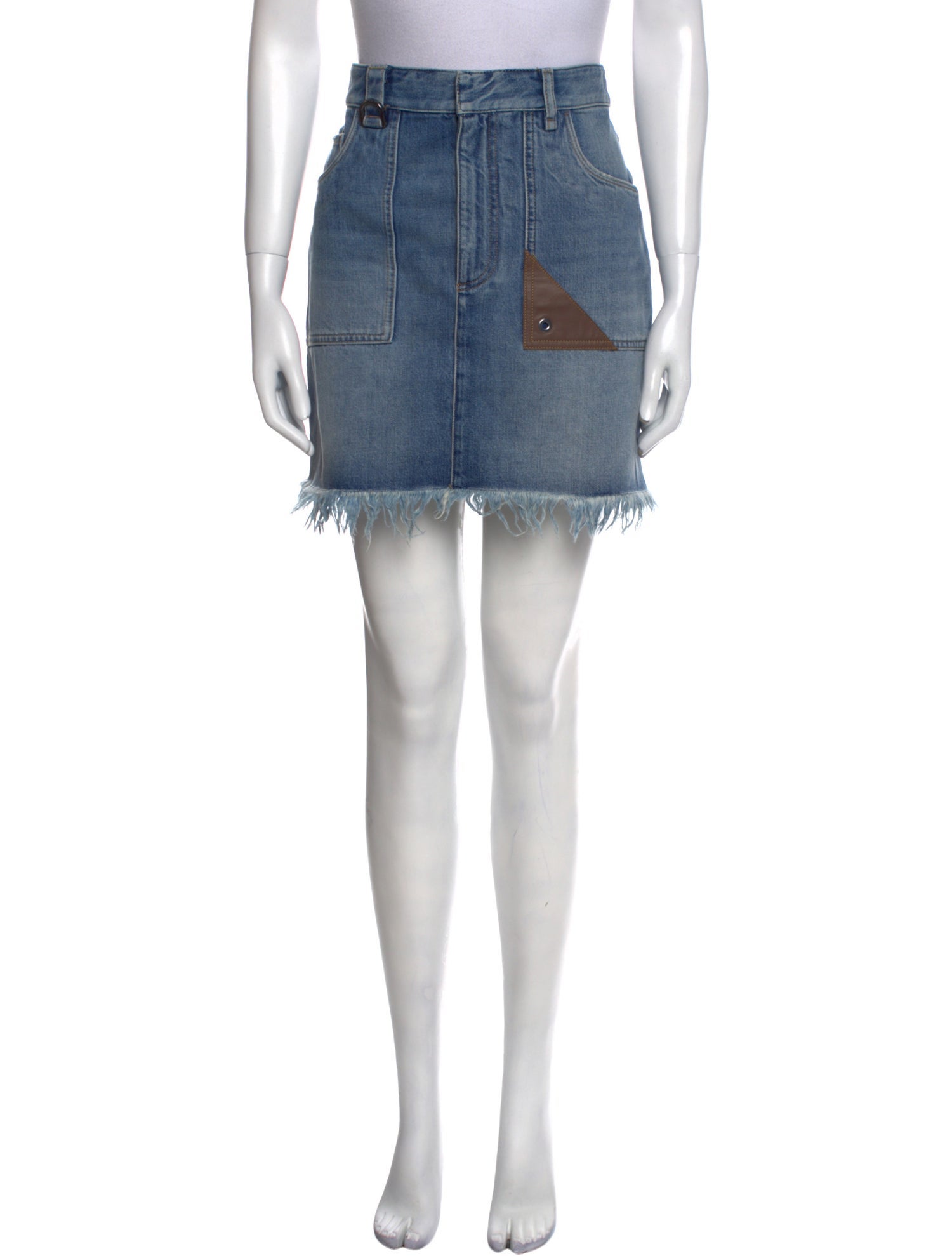 Fendi Raw-Edge Trim Mini Skirt w/ Tags