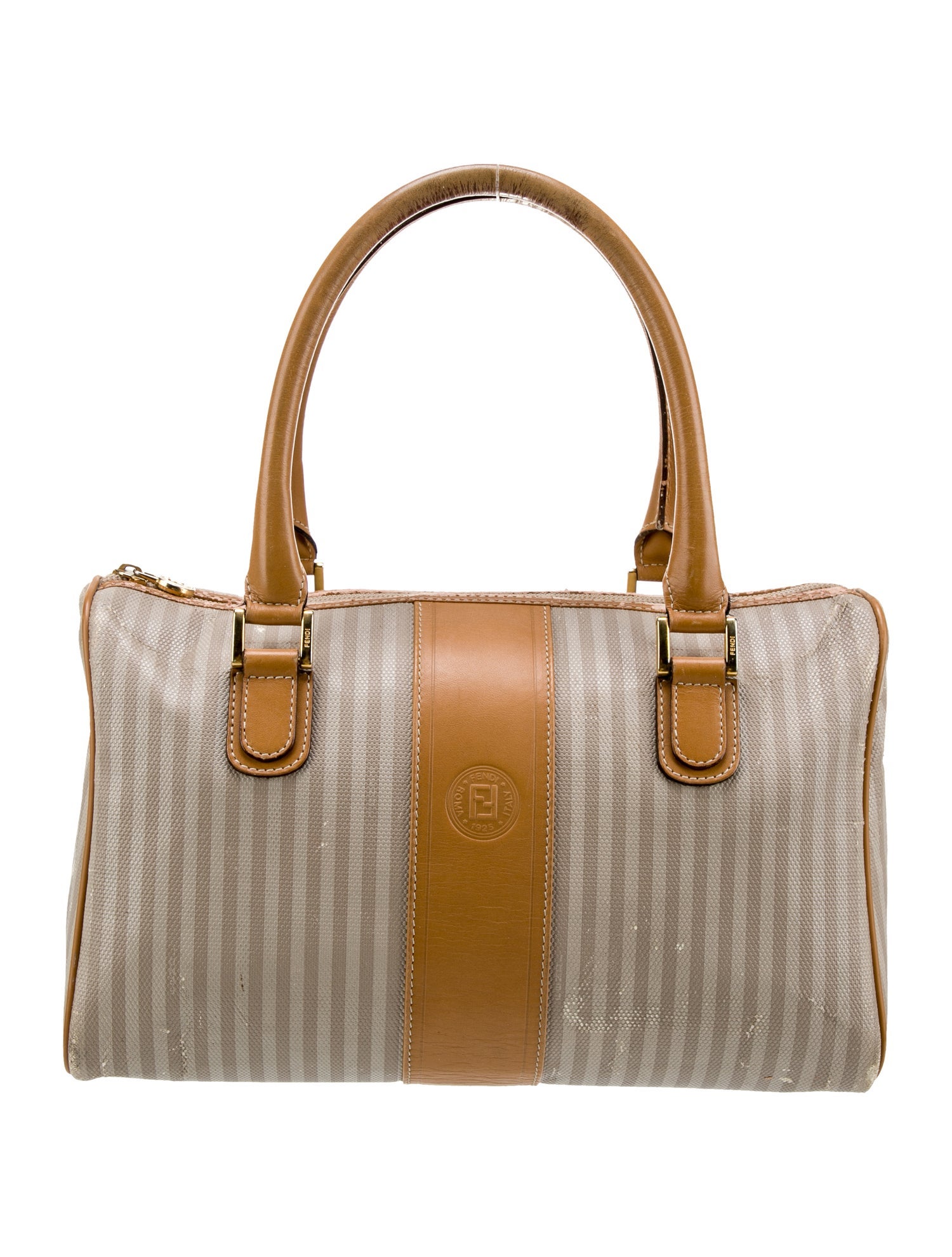 Fendi Pequin Boston Vintage