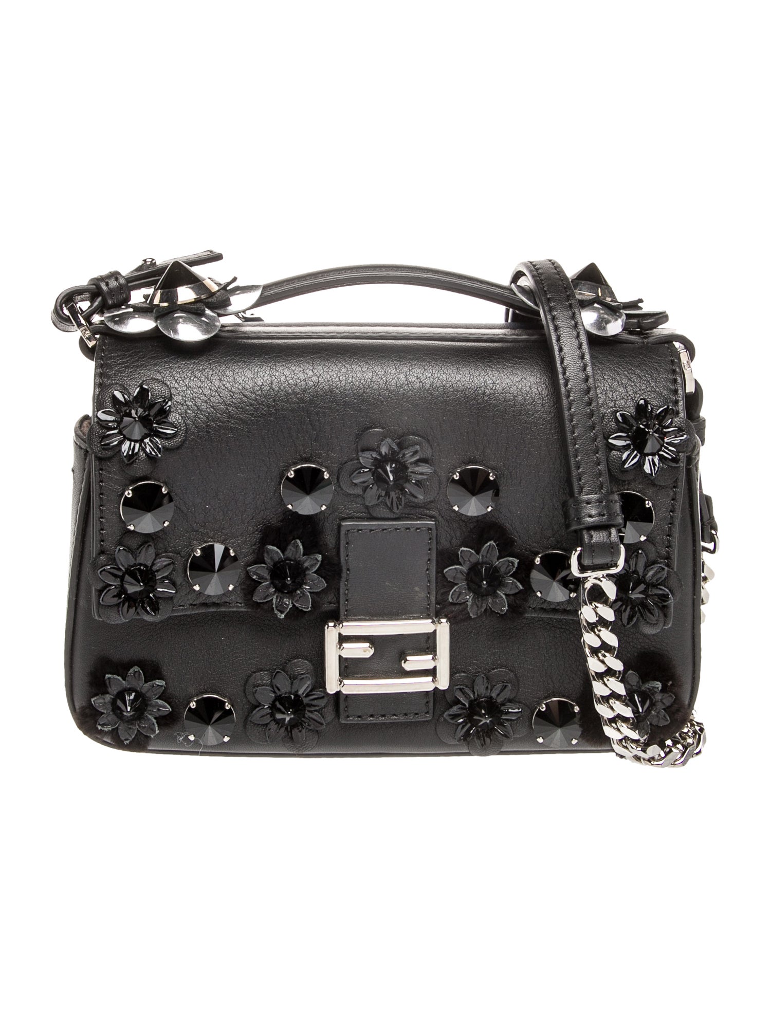 Fendi Leather Baguette Mini