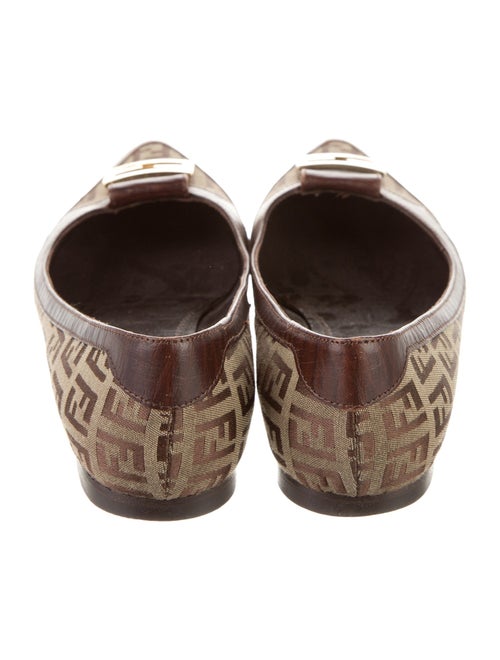 Fendi Canvas Printed Ballet Flats