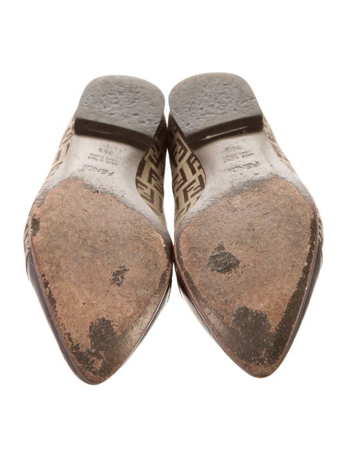 Fendi Canvas Printed Ballet Flats