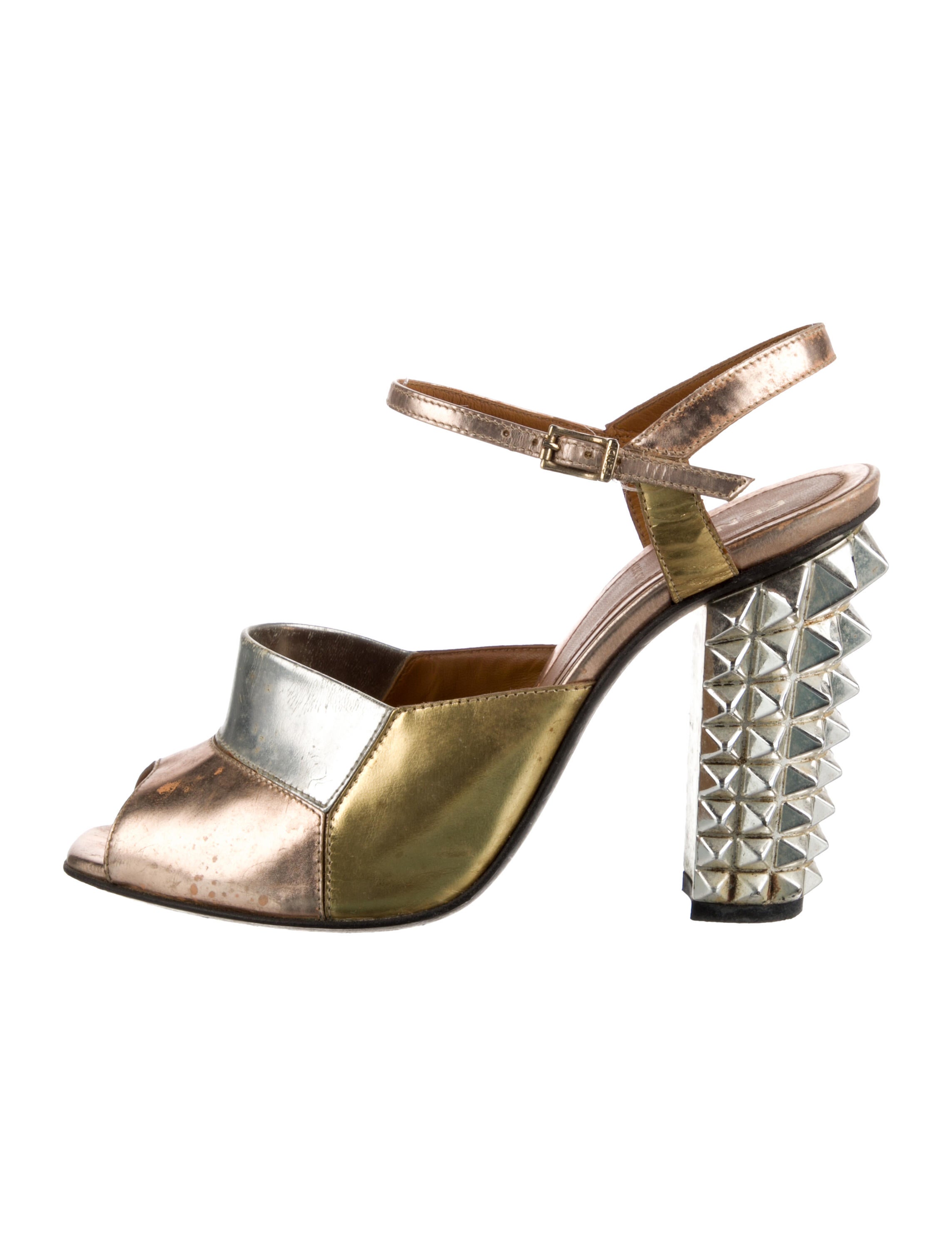 Fendi Patent Leather Colorblock Pattern