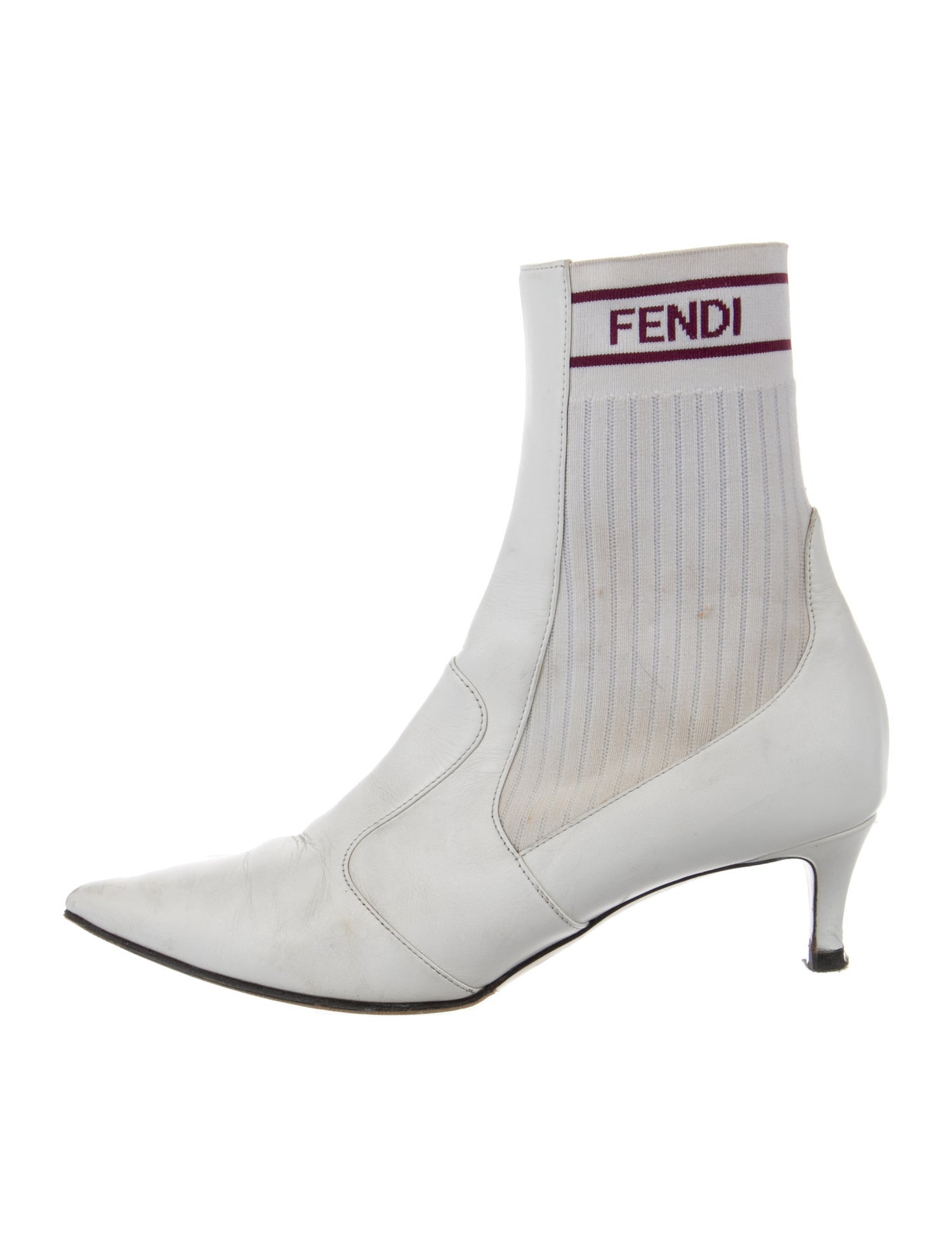 Fendi Leather Printed Sock Boots