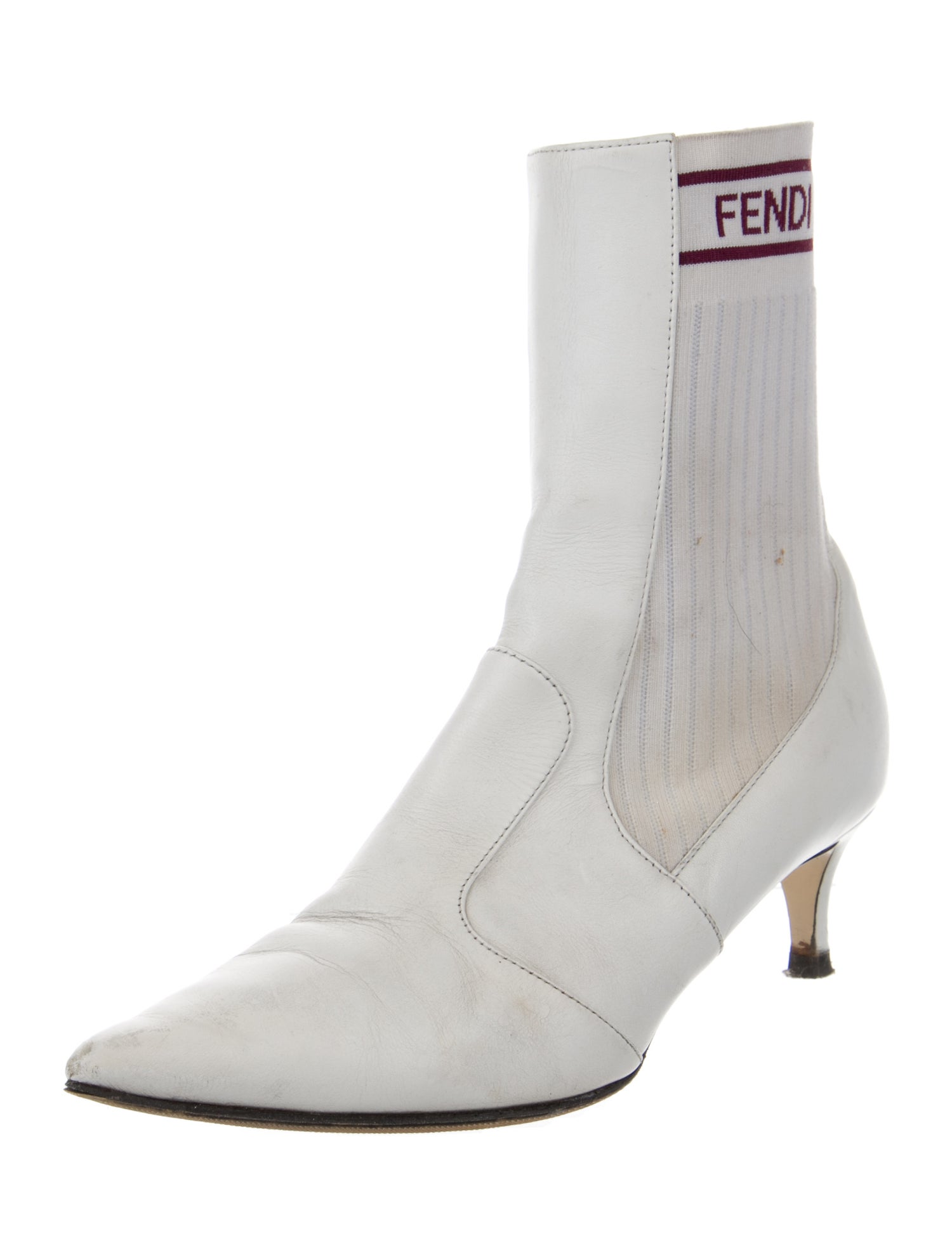 Fendi Leather Printed Sock Boots