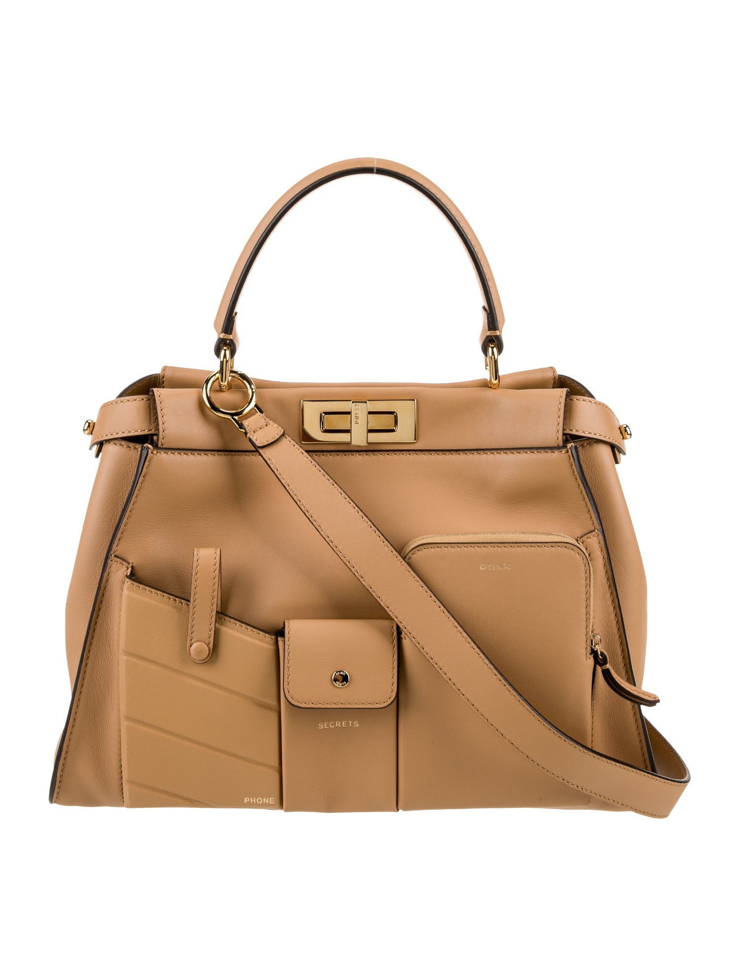 Fendi Leather Pocket Peekaboo